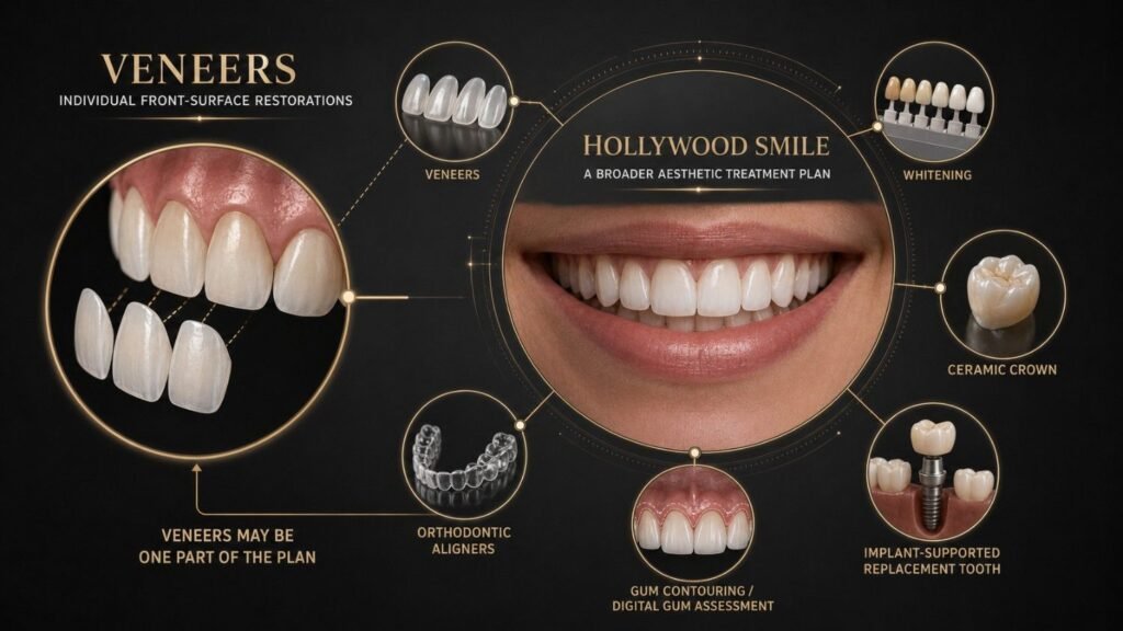 hollywood smile or veneers