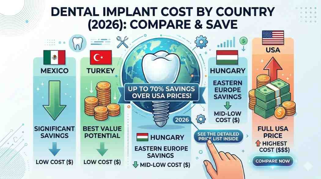 Dental Implant Cost by Country 2026: Compare Prices