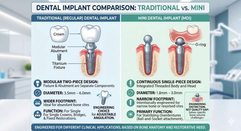 Mini Dental Implants vs Traditional Implants: Which Lasts Longer
