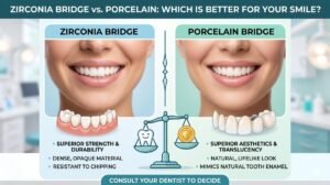 zirconia dental bridge vs porcelain