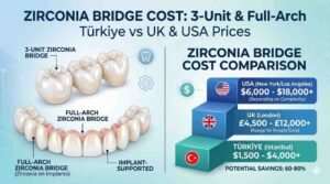 zirconia dental bridge cost