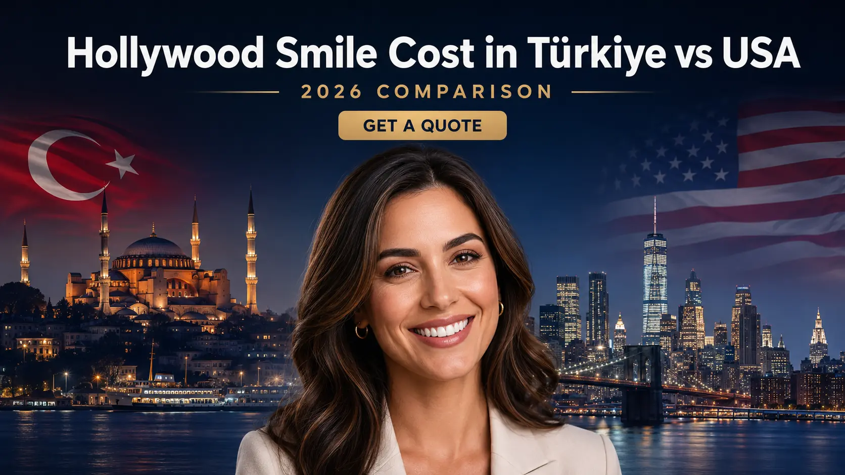 Hollywood Smile Cost in Türkiye vs USA 2026 | Get Quote
